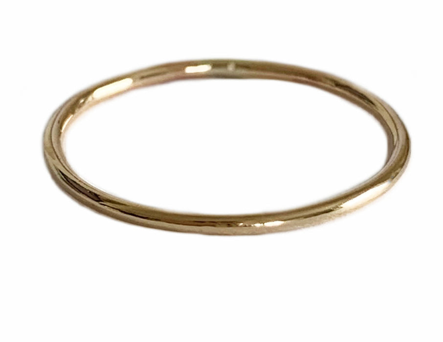 1mm Round Skinny Gold Fill Ring - Large Sizes