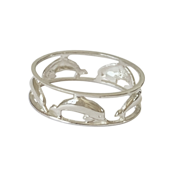 Dolphin Wide Sterling Toe Ring