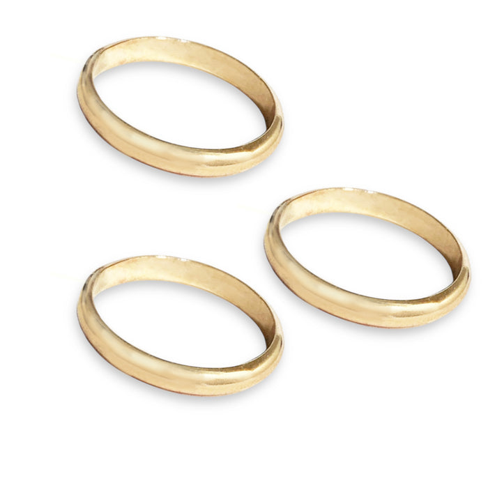 3mm Band Gold Fill or Sterling Pack 12 pcs