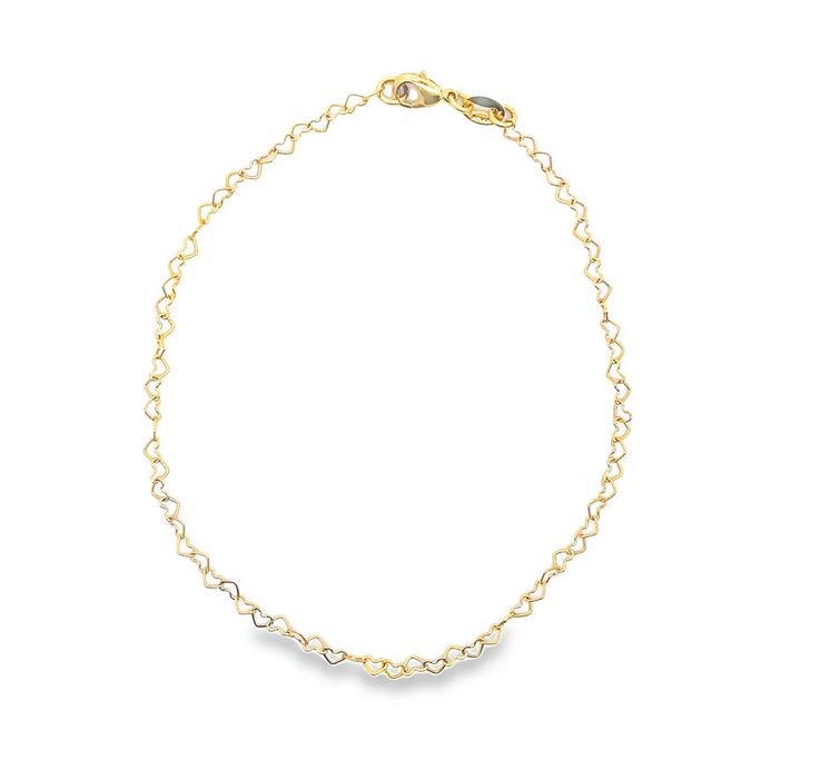 Mini Hearts Chain Anklet - 3 Pack