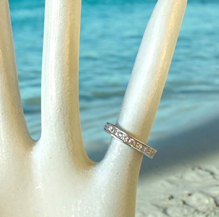 CZ Eternity Band Sterling Toe Ring