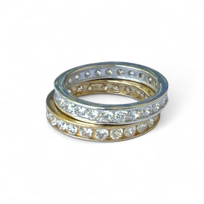 CZ Eternity Band Sterling Finger Ring