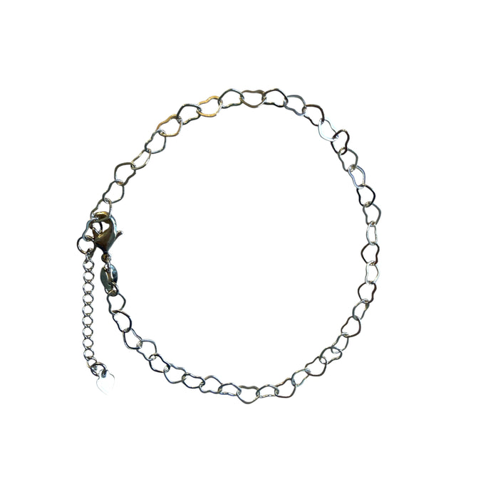 Linked Hearts Chain Anklet - 3 Pack