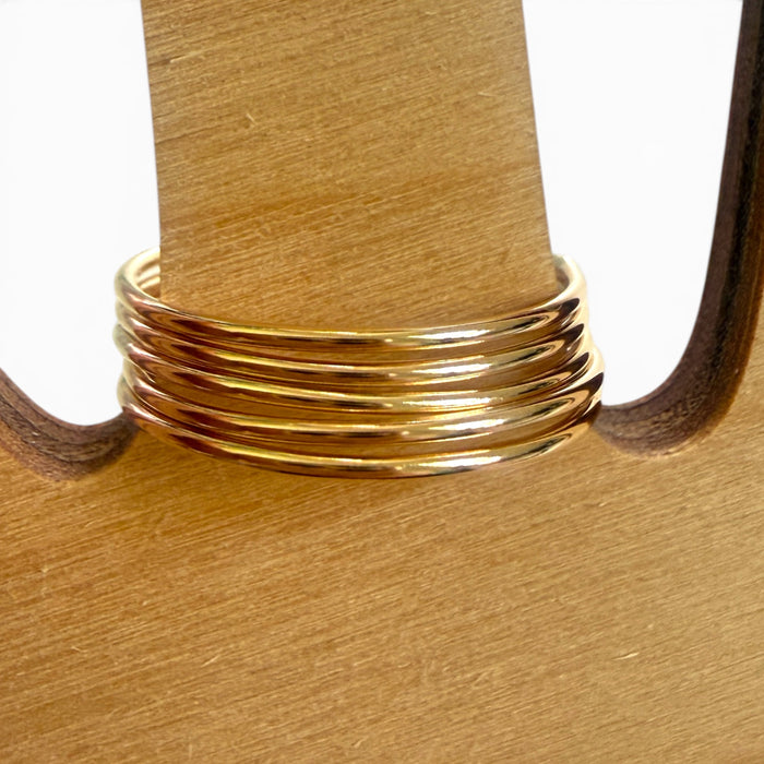 Grab Bag - Five (5) 1mm Skinny Gold Fill Rings - Large Sizes