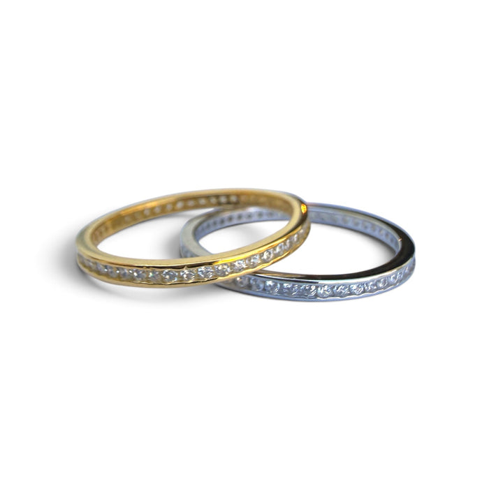 CZ Micro Eternity Sterling Toe Ring