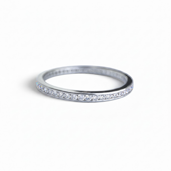 CZ Micro Eternity Sterling Toe Ring