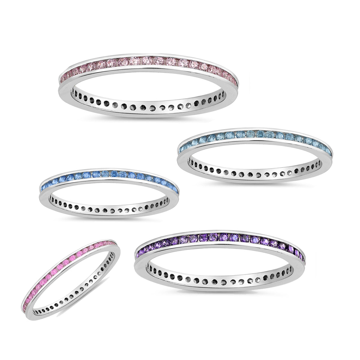 Colorful CZ Micro Eternity Sterling Toe Ring– TRDCDesigns.com