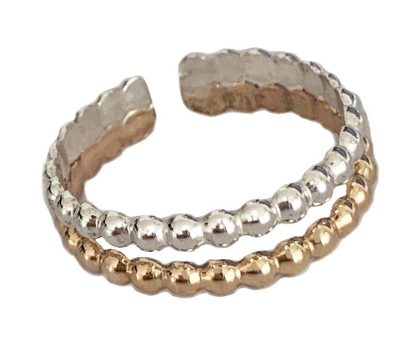 Double Bee Mixed Metal Adj