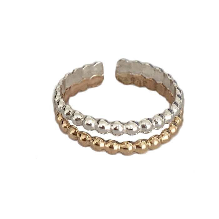 Double Bee Mixed Metal Adj