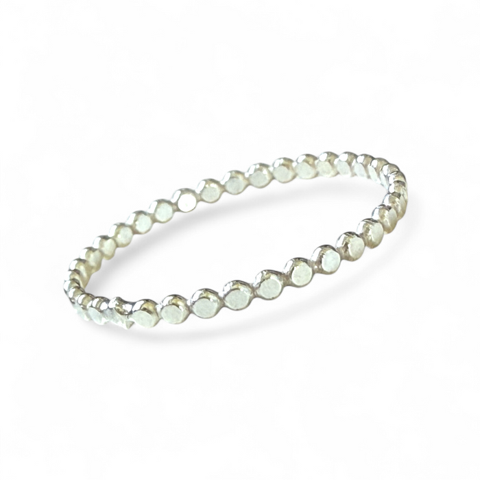 Mini Flat Bee Band Sterling Toe Ring