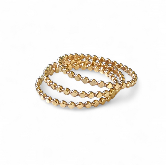 Mini Flat Bee Band Gold Fill Toe Ring