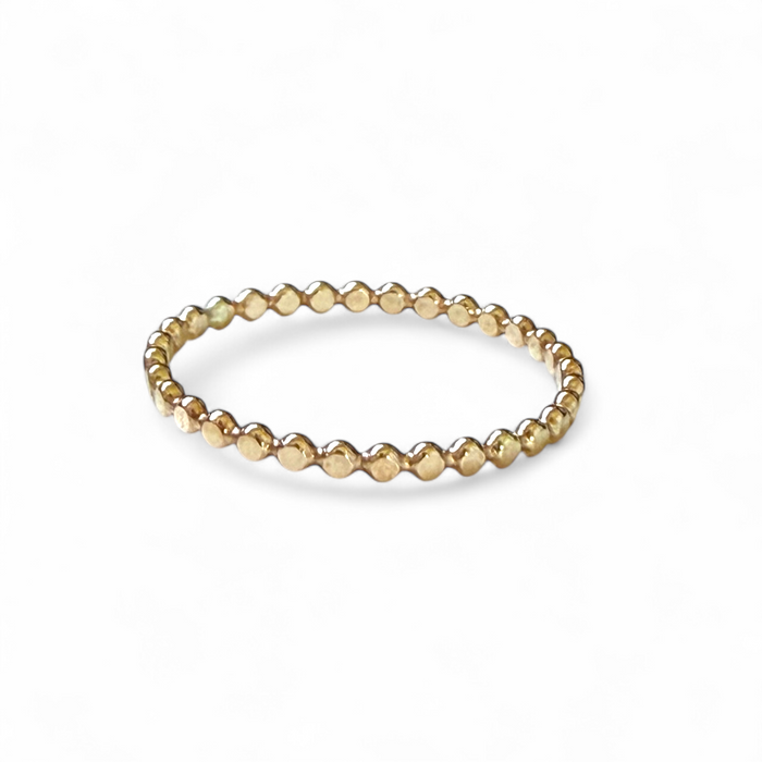 Mini Flat Bee Band Gold Fill Toe Ring