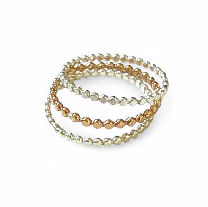 Mini Flat Bee Band Sterling Toe Ring