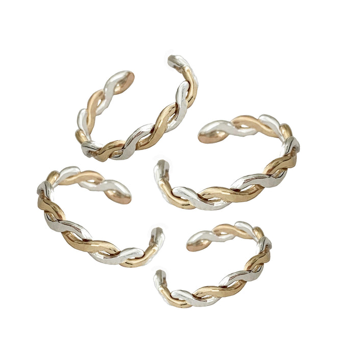 Braid Twine Medley Mixed Metal Adjustable 12 pcs
