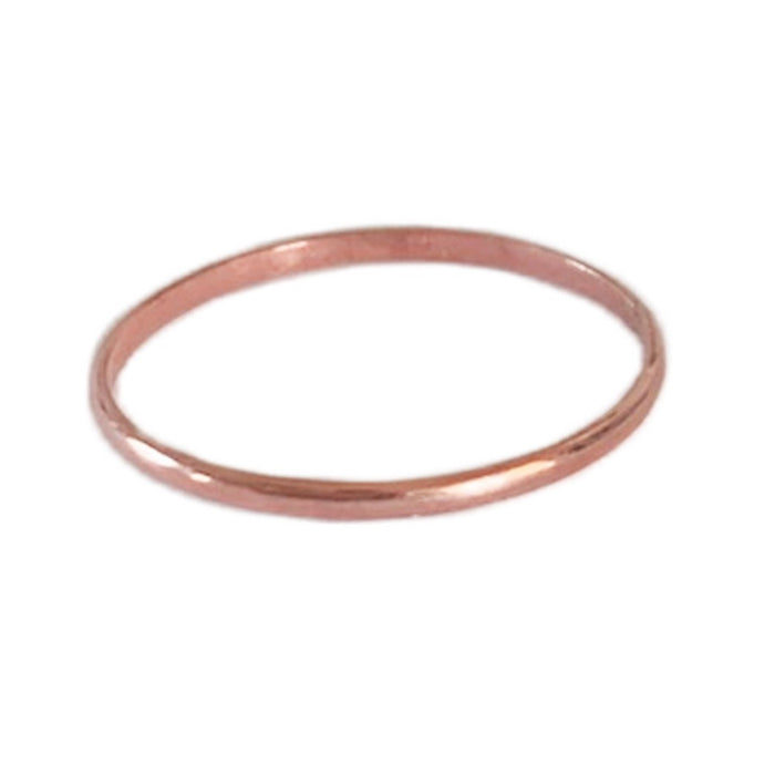 1mm 14K Rose Gold Toe Ring