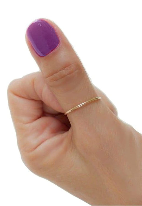 1mm Round Skinny Gold Fill Ring - Large Sizes