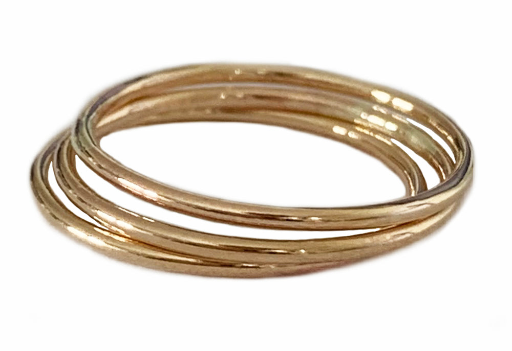 1mm Round Skinny Gold Fill Ring - Large Sizes