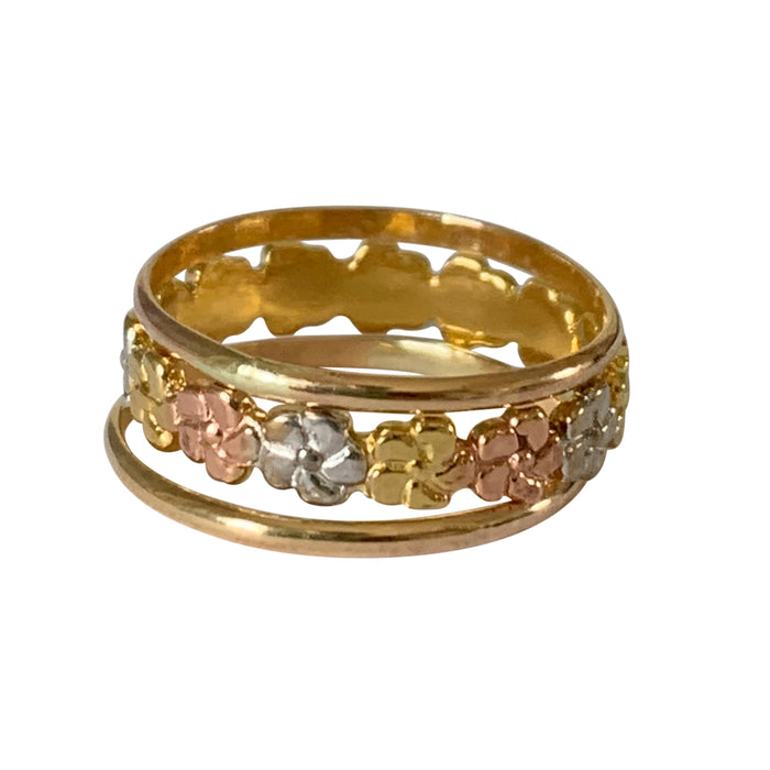 Aloha Lei Sterling Gold Rose Toe Ring