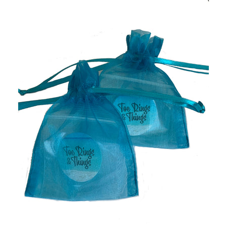 Turquoise Organza Gift Bag