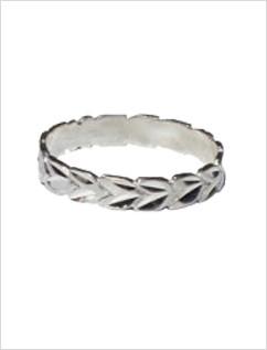 Hula Lei Sterling Toe Ring