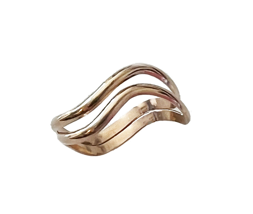 Riptide Gold Toe Ring