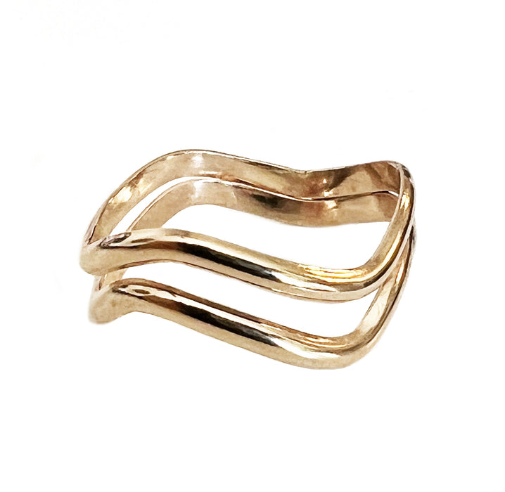 Riptide Gold Toe Ring