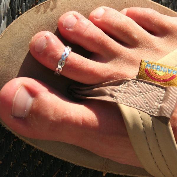 Braid Medium Gold Fill Toe Ring